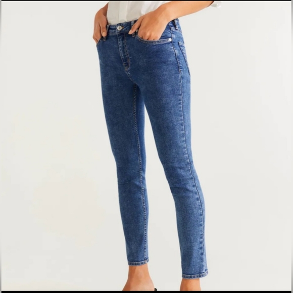 Mango Denim - Mango mid waist skinny pants